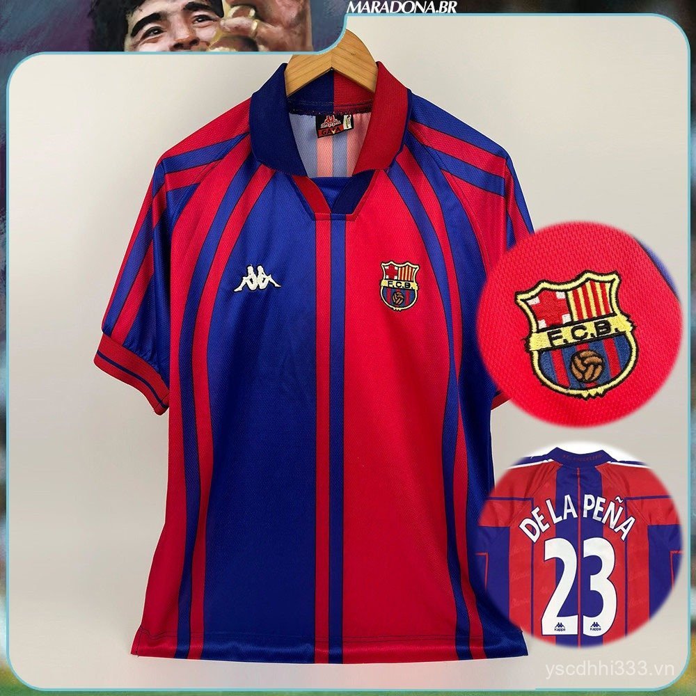 Áo bóng đá Barcelona Retro 1997-1998, Tên và số tùy chỉnh được cá nhân hóa S2A2