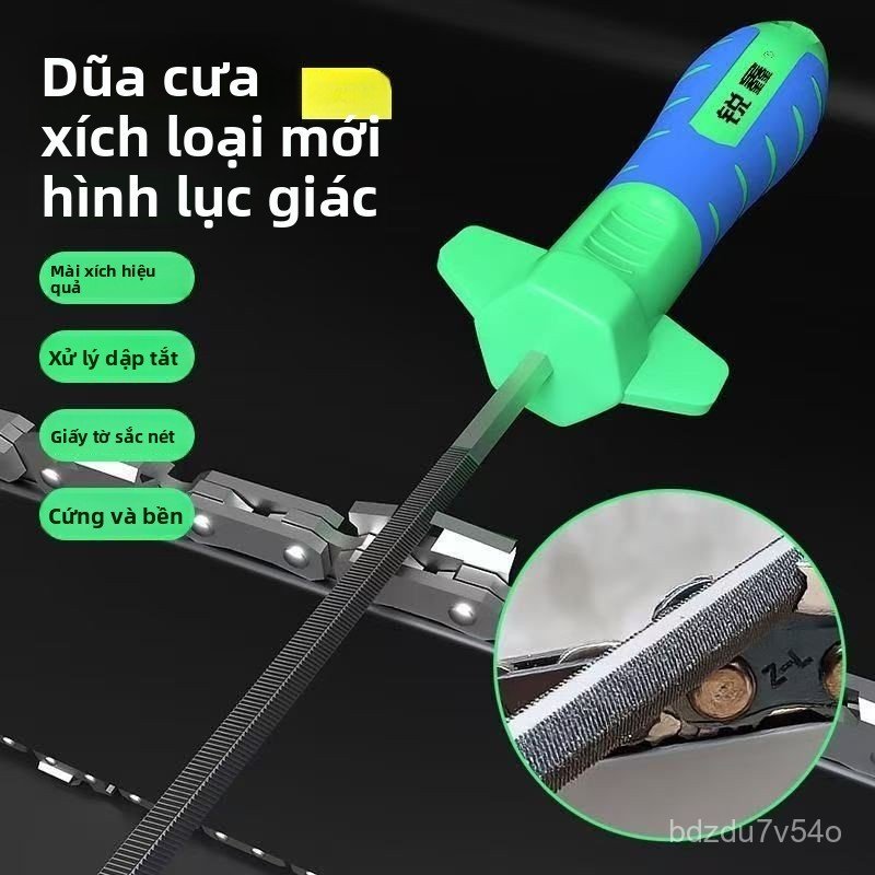 Dũa xích điện lục giác mới, dũa xích cưa, dũa dùng cho xích cưa gỗ, thanh mài, dụng cụ mài răng cưa.