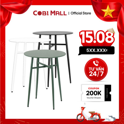 Bàn cafe tròn chất liệu sắt cao cấp - Cobi Home