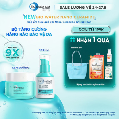 Bộ Bio-essence Ceramide: Kem dưỡng 30g, Tinh chất serum 20ml
