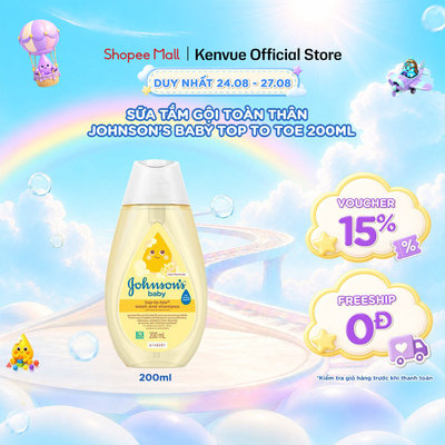 Sữa tắm gội toàn thân Johnson's Baby Top-to-toe 200ml