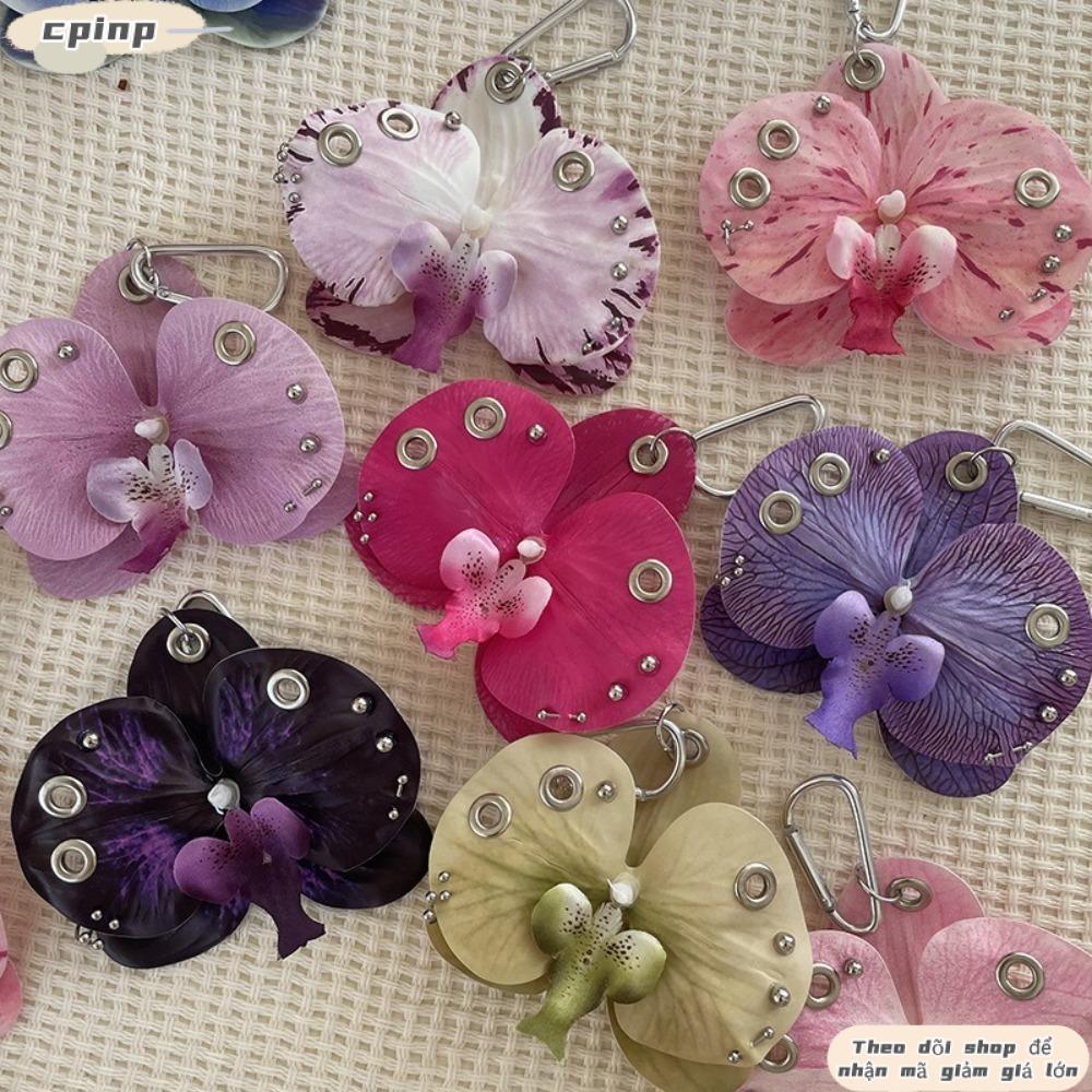 CPINCP Mô Phỏng Móc Khóa Hoa, Ba Lô Trang Trí Mô Phỏng Hoa Lan Lily Móc Khóa, Quà Tặng Ngọt Ngào Túi Hoa Nhiều Màu Sắc Mặt Dây Chuyền