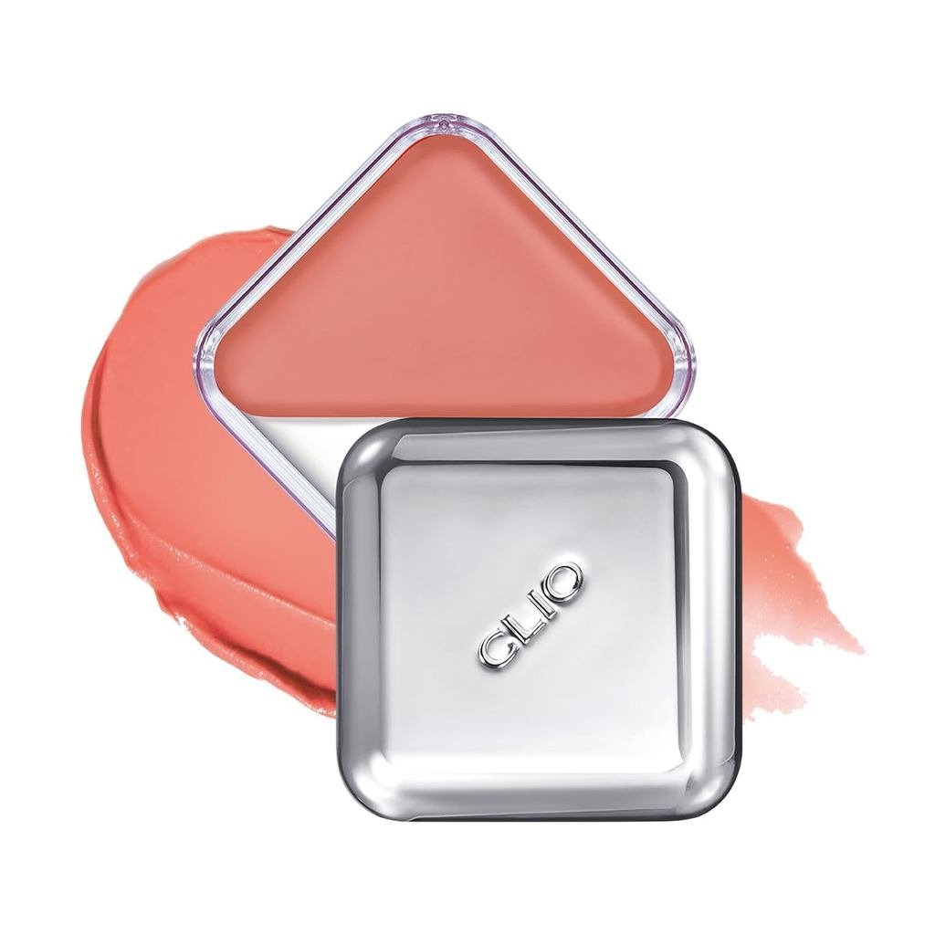CLIO Essential Lip & Cheek Tap, Pocket Blush, Creamy & Buildable Color, Contour & Highlight Face, De