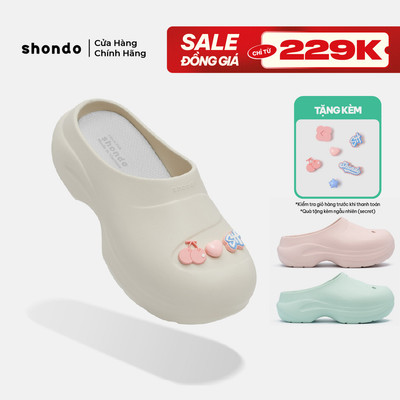 Dép Sục Mule Chic Nữ Shondo Bít Mũi Đế Cao 6cm Êm Chân Tôn Dáng Nhiều Màu