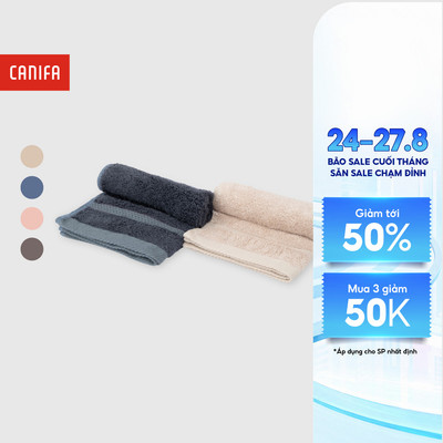 Pack 2 khăn vuông lau tay CANIFA chất Bamboo Cotton 28x50cm 9HA25A001