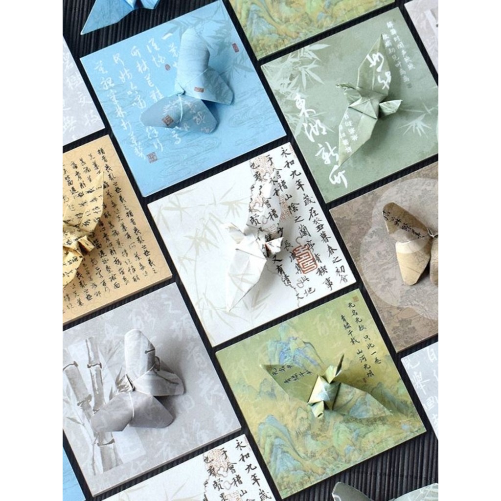 Phong Cách Trung Hoa Retro Ngàn Giấy Cần Cẩu Origami Chuyên Dụng Handmade Vuông Gấp Giấy Quốc Gia Hợ