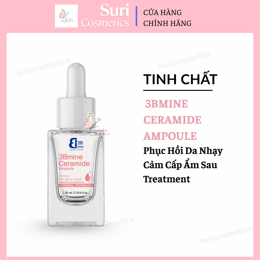 Tinh Chất 3Bmine Ceramide Ampoule 30ml Phục Hồi Da Nhạy Cảm Cấp Ẩm Sau Treatment