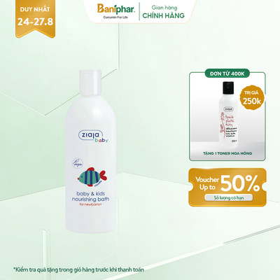 Dầu Tắm Gội Dành Cho Trẻ Từ 1 Ngày Tuổi Ziaja Baby Làm Sạch Nhẹ Nhàng Và An Toàn 370ml
