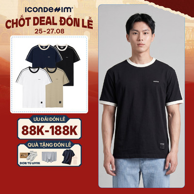 Áo Thun Nam ICONDENIM Họa Tiết Phối Viền Orgnls Take A Move Form Regular ATID0367