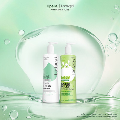 Bộ 1 Sữa tắm Lactacyd Ever Fresh mang lại làn da thơm mát + 1 Sữa Tắm Gội Trẻ Em Lactacyd Milky 500ml