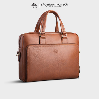 Cặp Công Sở Lata (Thời trang nam basic đựng laptop 13.3 inch - Cặp da CA32)