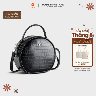 Túi Yuumy (Thời trang nữ dáng tròn cá tính - Túi đeo chéo da Verein YN217)