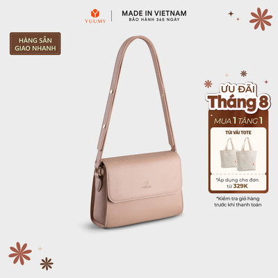 Túi Yuumy (Thời trang nữ nắp gập dạng hộp size 21 - Túi đeo chéo da Seasand YN155) Bagsmart