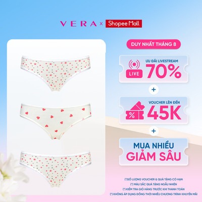 [NEW ARRIVAL] Combo 3 quần lót bikini nữ Misaki cotton 2C in - M1088