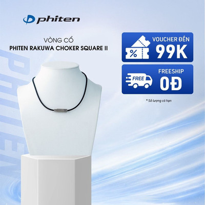 Vòng Cổ Phiten Rakuwa Necklace Choker Square II Hỗ Trợ Cân Bằng Cơ Thể Chăm Sóc Sức Khỏe Phong Cách Thời Trang