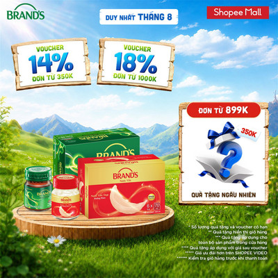 Combo 1 hộp nước cốt gà BRAND'S vị truyền thống 70 ml và 1 hộp nước yến thật BRAND'S đường phèn 70 ml