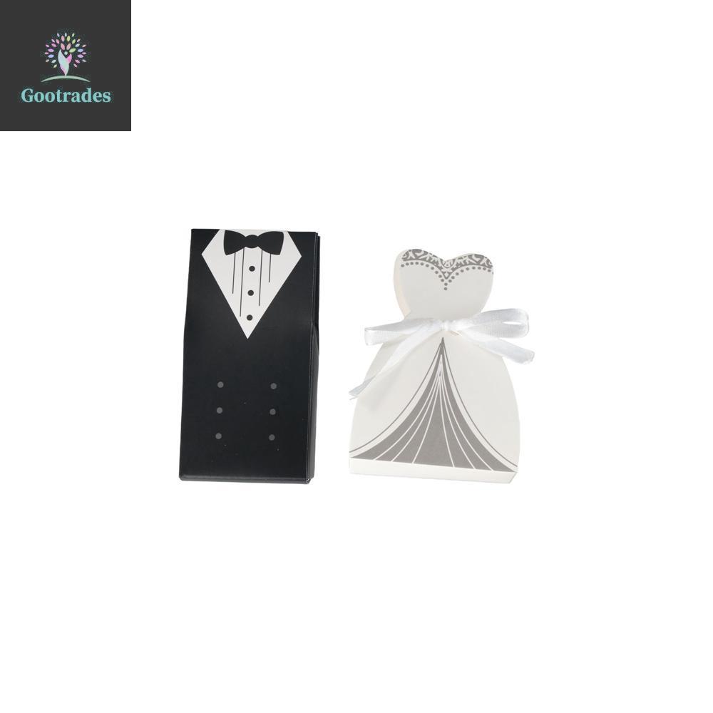 GOOTRADES Ủng Hộ Quà Tặng Mới Tuxedo Dress Case Groom Bridal