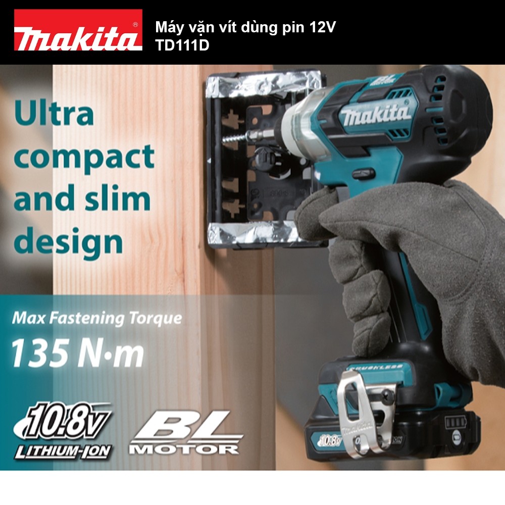 Máy vặn vít dùng pin 12V Makita TD111DZ | Makita Việt Nam