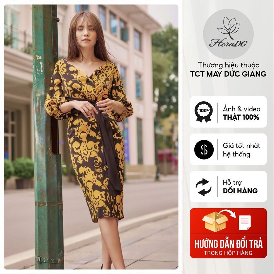 Đầm lụa thắt eo HeraDG - SDP20037