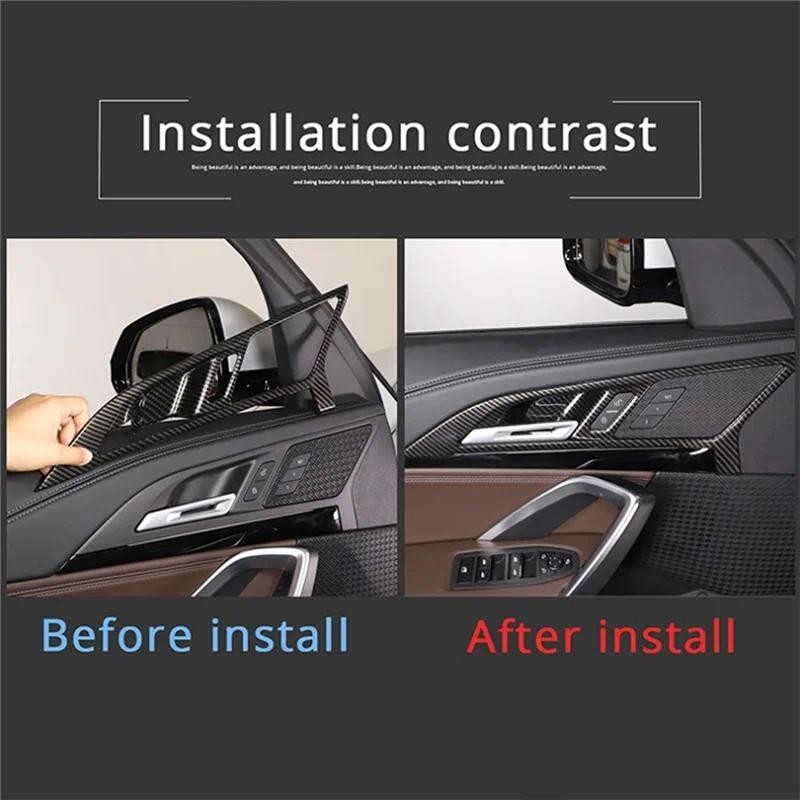 AM-Dành Cho Xe BMW X1 U11 2023 2024 Bên Trong Tay Nắm Cửa Bao Khung Viền Phần - Sợi Carbon ABS