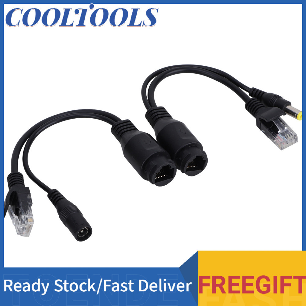 coo Passive POE Splitter ABS Plastic Injector Power cho WLAN Switch (Đen)