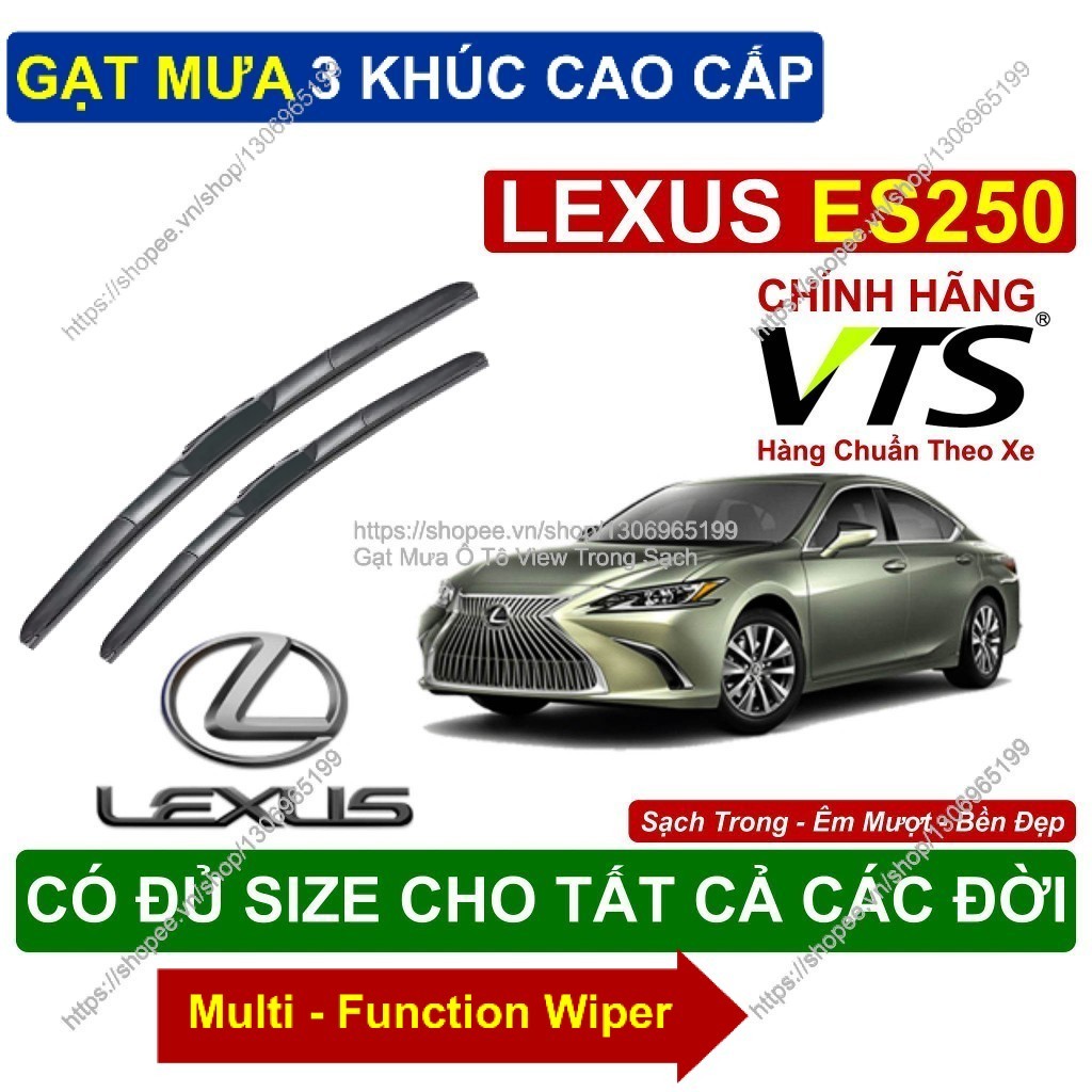 Gạt Mưa 3 Khúc Kính Lái Lexus ES250; Cặp Gạt Mưa  Kính Lái Cho Các Dòng Xe Lexus ES250
