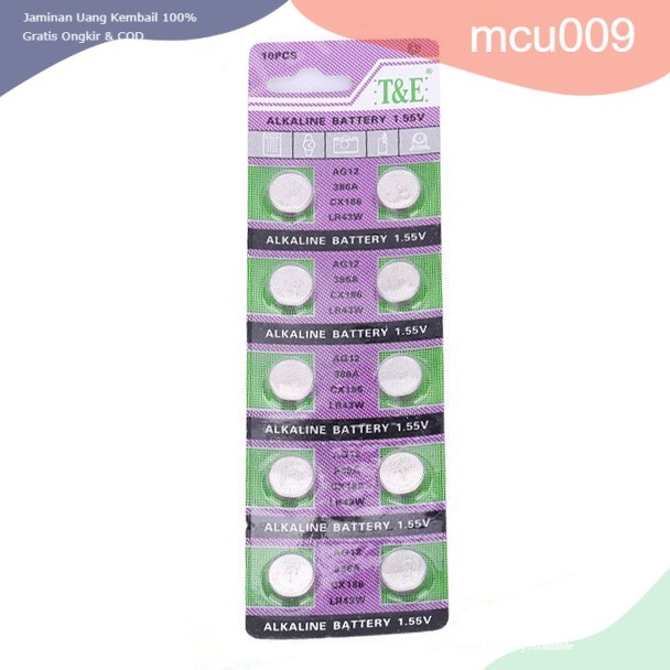 Vỉ 10 Pin cúc áo LR43 / AG12 / SR43SW / LR1143 / 186 /386 dùng cho đồng hồ đeo tay, thiết bị điện tử