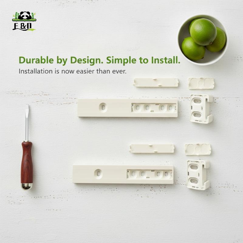 [F & O] Hướng dẫn trượt cửa tủ lạnh tích hợp 1 Bộ đường ray trượt chống mài mòn hạng nặng cho nhà bếp gia đình Phụ tùng thay thế tủ lạnh EMKK