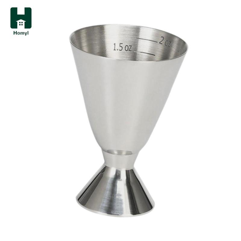 Homyl Jigger để pha chế, với các phép đo 2oz Dụng cụ pha chế dễ dàng làm sạch Cốc đo Jigger cho đồ u