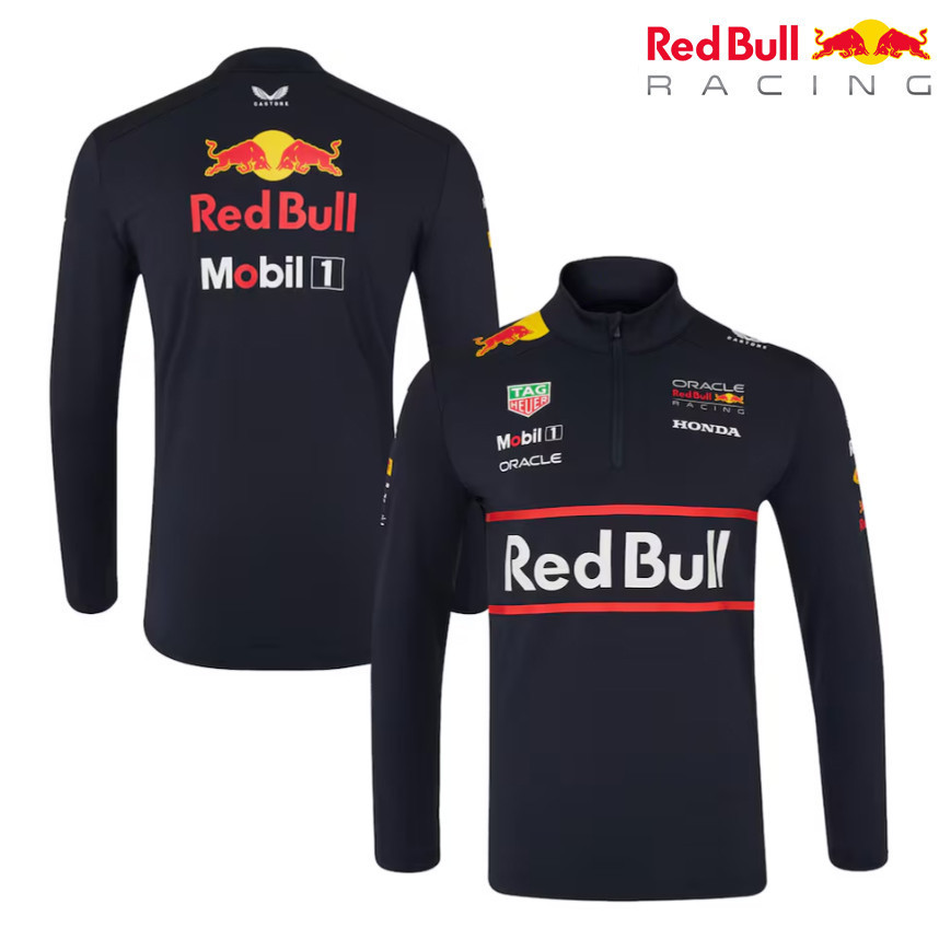 Mùa Hè Nam Nữ + F1 Đua Xe F1 Red Bull Jersey Áo Polo Áo Đua Phù Hợp Với Tay Dài +