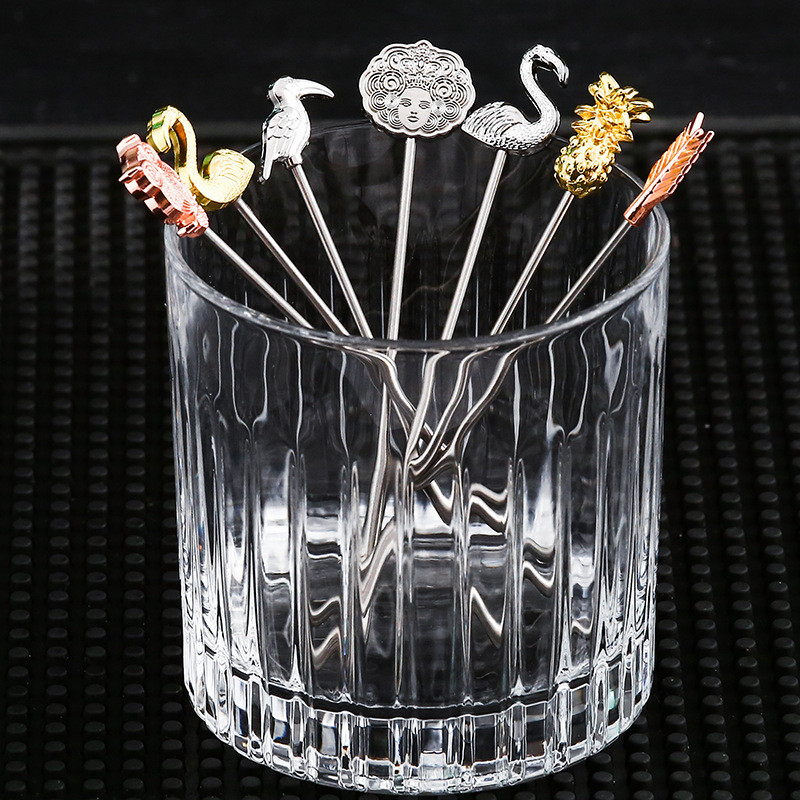 Phong Cách Nhật Bản Thép Không Gỉ Cocktail Dính Cocktail Kim Martini Dính Trái Cây Dính Ô Liu Dính T