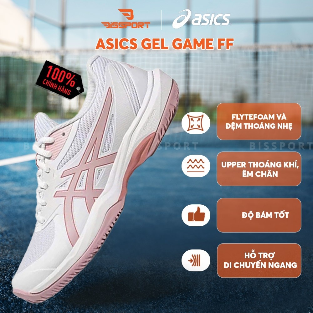 Giày Tennis/Pickleball ASICS GAME FF Chính Hãng – Hồng – Nhẹ, Bám Sân, Thoáng Khí – Công Nghệ GEL™ G