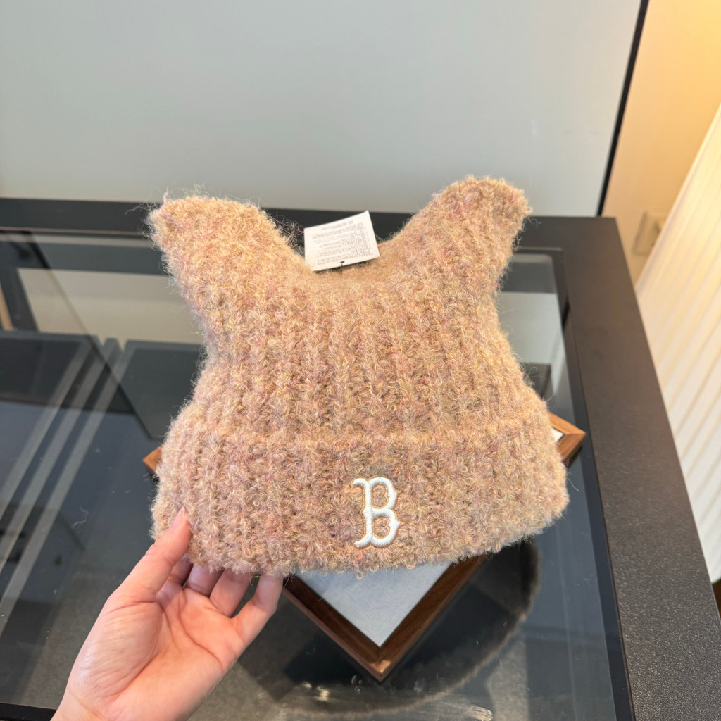 Mũ dệt kim MLB - Mũ len mới Mũ tai mèo CP