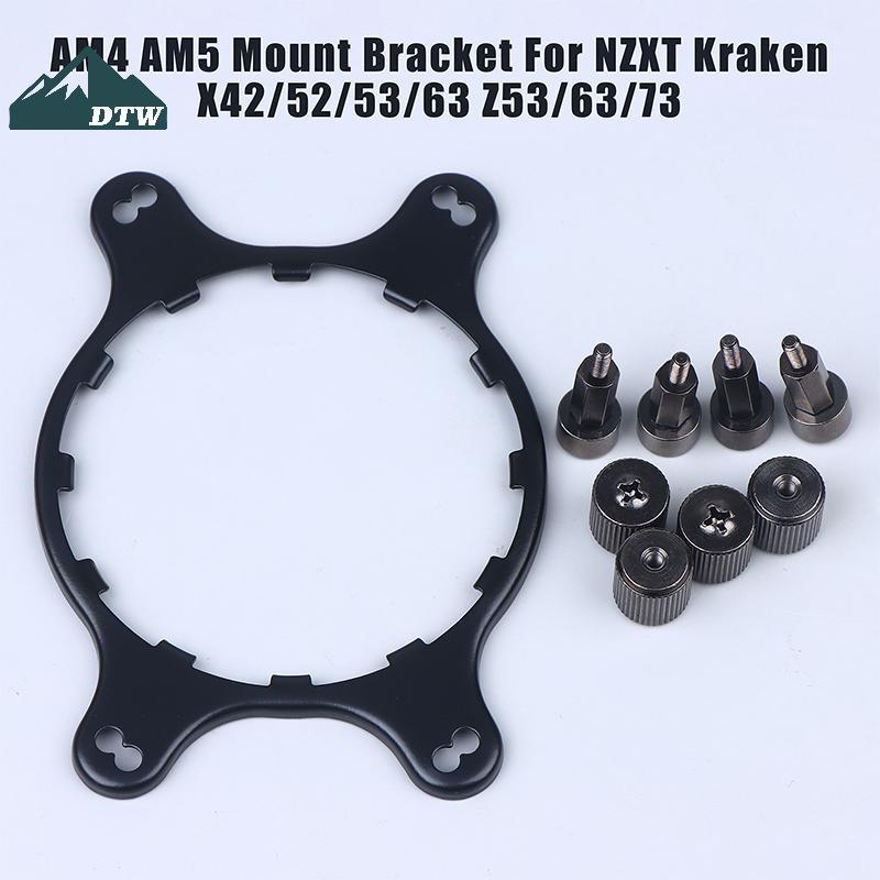 DTW AM4 AM5 Gắn Giá Đỡ Đinh Đai Ốc Bộ Dành Cho NZXT Kraken X41 X42 X51 X52 X61 X62 X63 X72 X73 Z63 Z