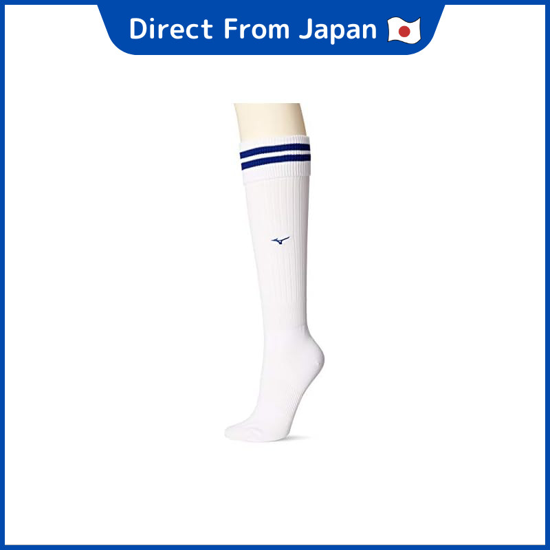 [MIZUNO] Soccer Wear Stockings P2MX8000 White/Blue 25-27