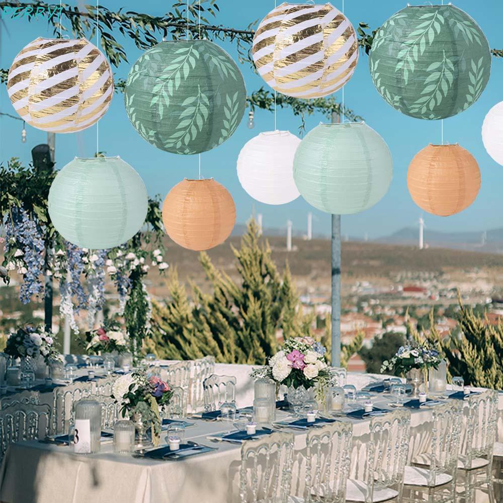 Đèn lồng treo PERRY, Đèn lồng giấy theo chủ đề lá ô liu Dễ dàng lắp ráp, Bé gái tắm Trung Quốc Nhật 