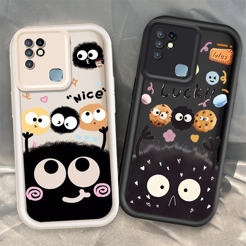 Vỏ Cho Infinix HOT 9Play HOT 10Play HOT 11Play Phim Hoạt Hình Dễ Thương Silicon Đen Bóng Than Chống 