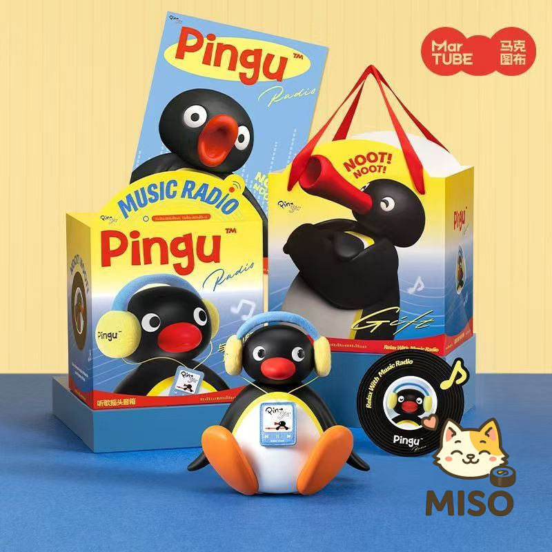 Hàng sẵn có Mark Tabric Pingu Penguin Loa Bluetooth Âm thanh Giáng sinh Quà tặng sinh nhật cho bé gá