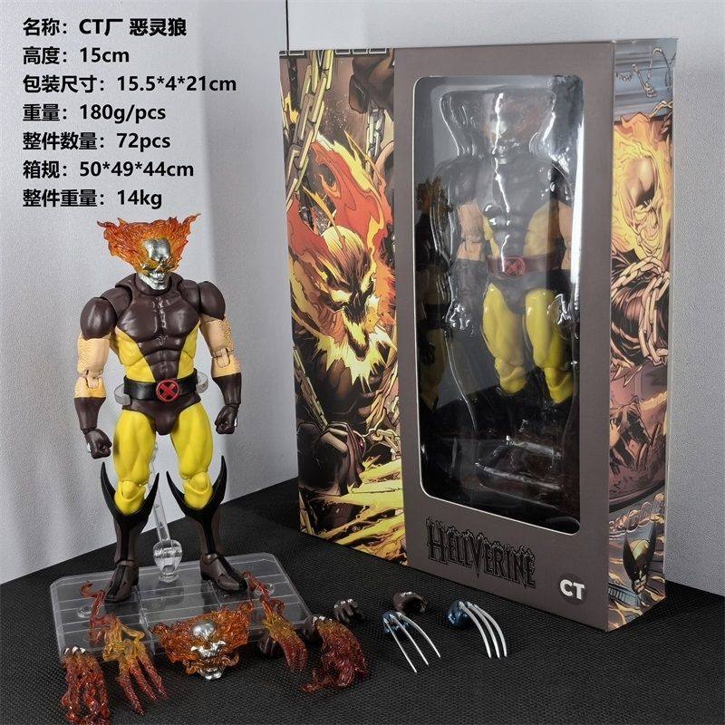 Phiên bản truyện tranh Hell Evil King Kong Wolf CT Factory KO Logan Brown Suit Mô hình di chuyển