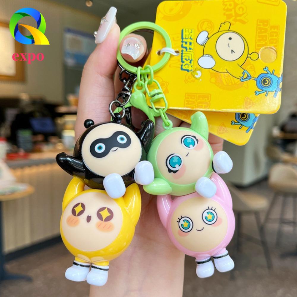 EXPO LIMIT Móc khóa tiệc trứng, Trò chơi hoạt hình Anime Eggy Party Bag Mặt dây chuyền, Túi dễ thươn