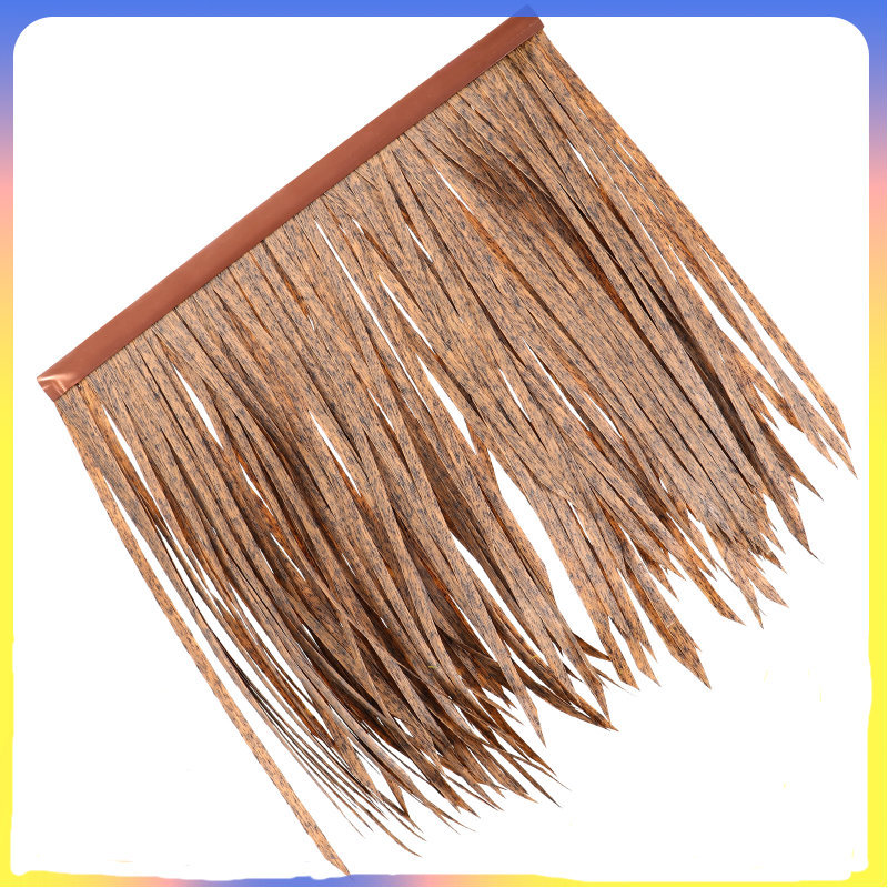 Sống Động Như Thật Màu Nâu Sáng Nhân Tạo Mái Nhà Pe PP Ống Hút Bao Trang Trí Sân Vườn Và Cảnh Quan c