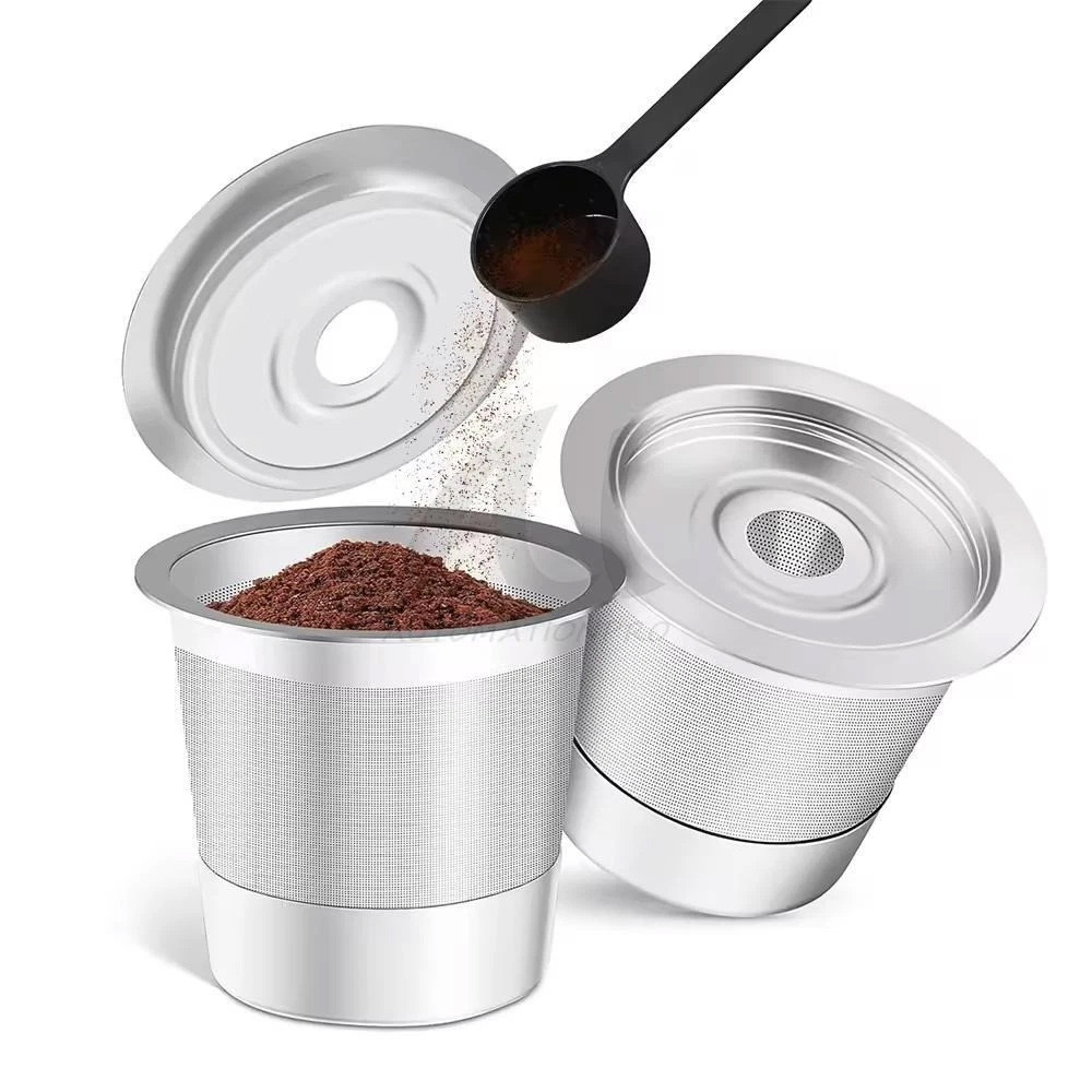 2 Pack Stainless Steel Refillable Reusable Coffee Pod Capsule K-Cup ECO-Flow For Keurig