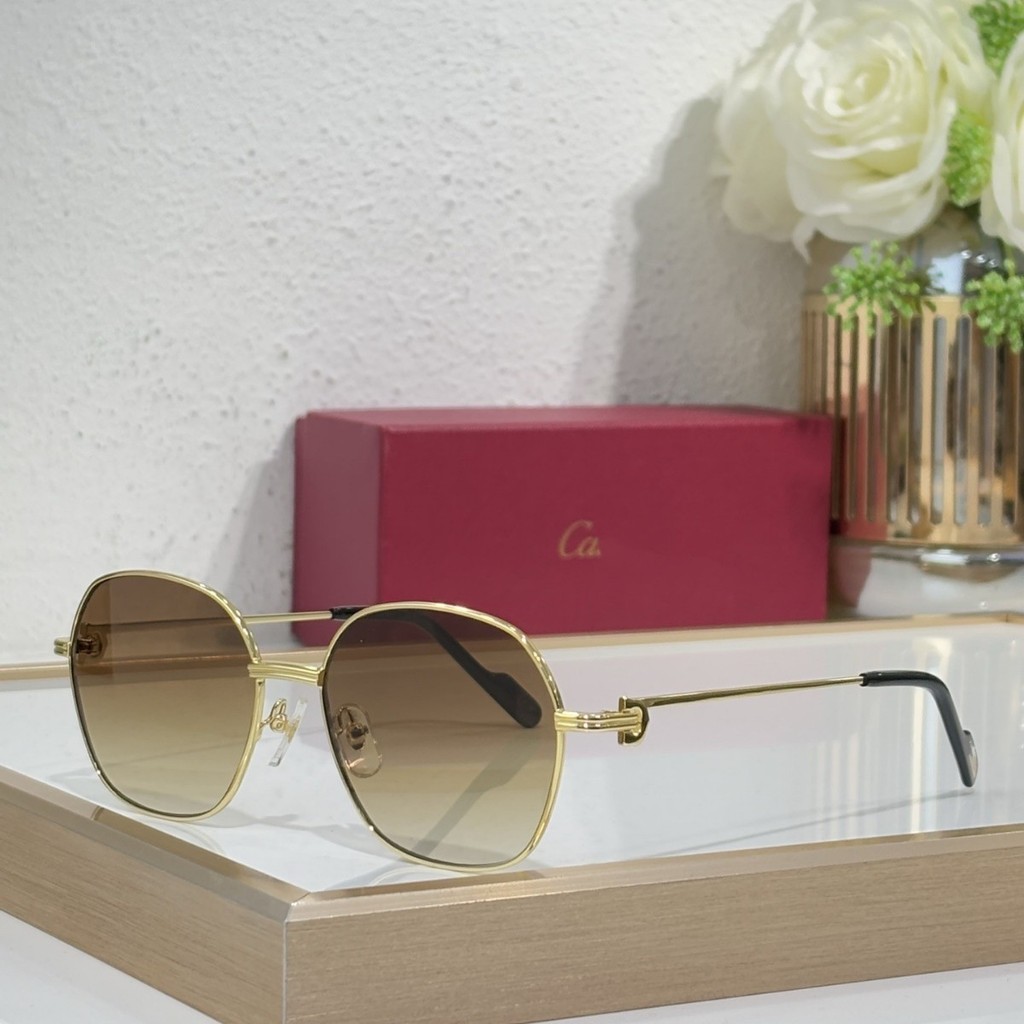 CAR Personalized Round Frame Sunglasses for Women ins Fashion Sunglasses for Trendy Men0569SA