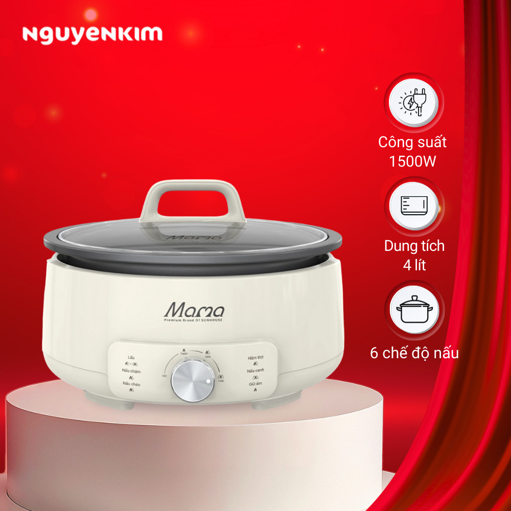 [Mới 2025] Nồi lẩu điện Sunhouse Mama 4 lít SHD4548