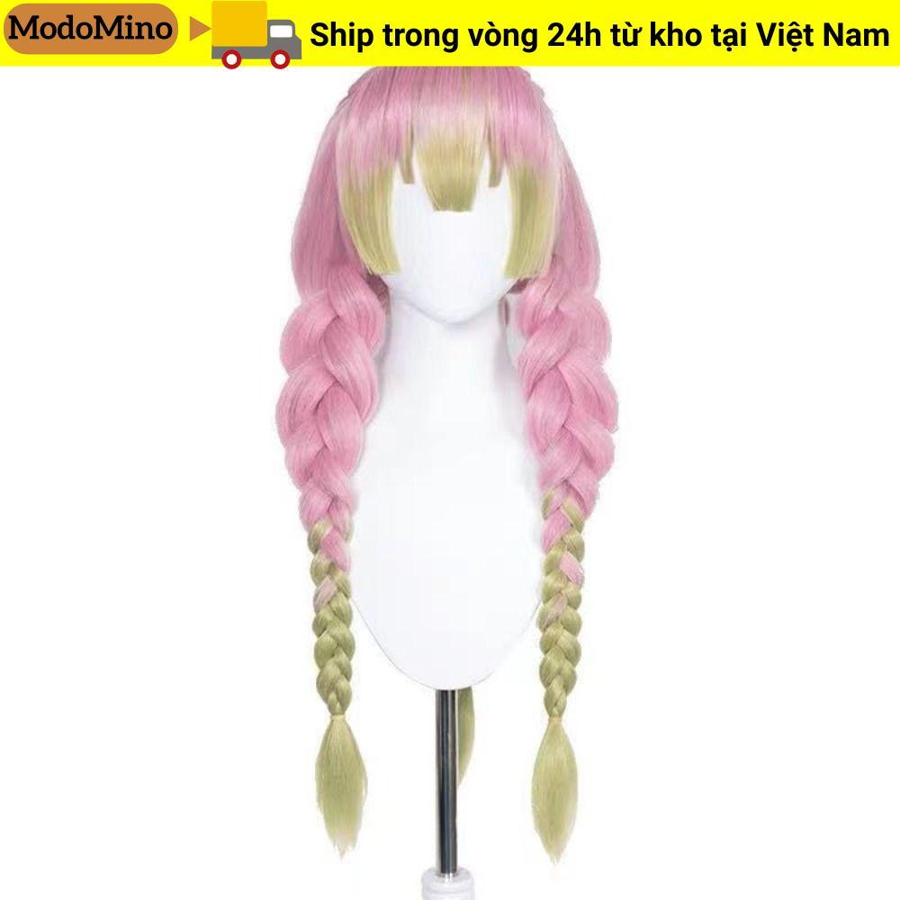 Tóc giả cosplay Demon Slayer cho nhân vật Mitsuri Kanroji, chất lượng cao