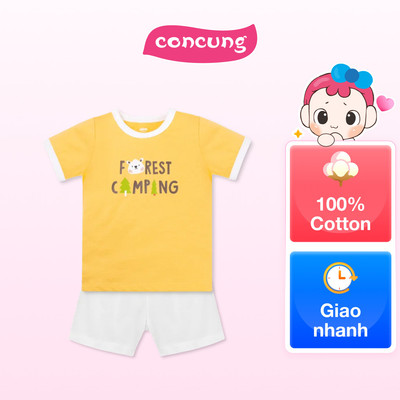 Bộ bé trai ngắn Animo Easy HN0925062 (3Y,Vàng-trắng, TT01)