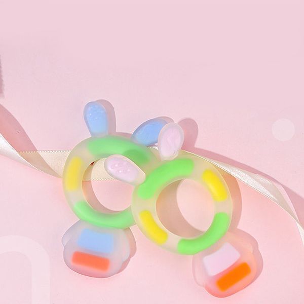 Hot Sale#Teething Stick Baby Teether Non-Toxic Boilable Safe Baby Silicone Toy Cute Bear Chew Toy Te