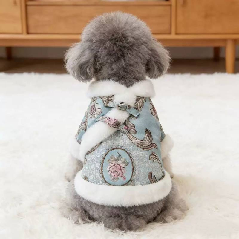 New Chinese Puppy New Year Clothes Pet Cat New Year Celebration Tang Suit 2026 Autumn and Winter New