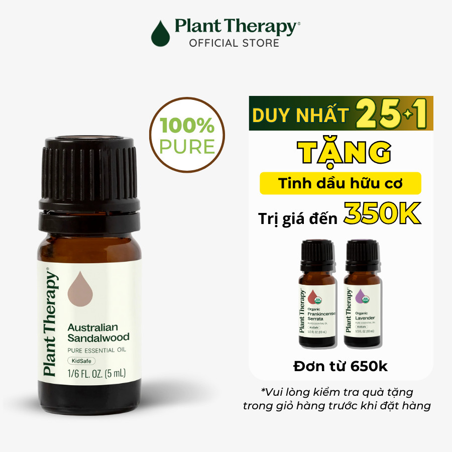 Tinh dầu thiên nhiên Gỗ Đàn Hương Úc (Sandalwood Australian) Plant Therapy - Pure KidSafe essential 