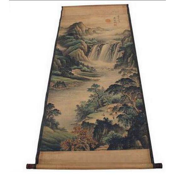 Cao Cấp Một Nguyên Chụp Sớm Kết Thúc Cổ Thư Pháp Tranh Trung Quốc Tranh Khách Phong Cảnh Tranh Zheng